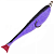 Поролоновая рыбка (двойник) 12см фиолет-черн